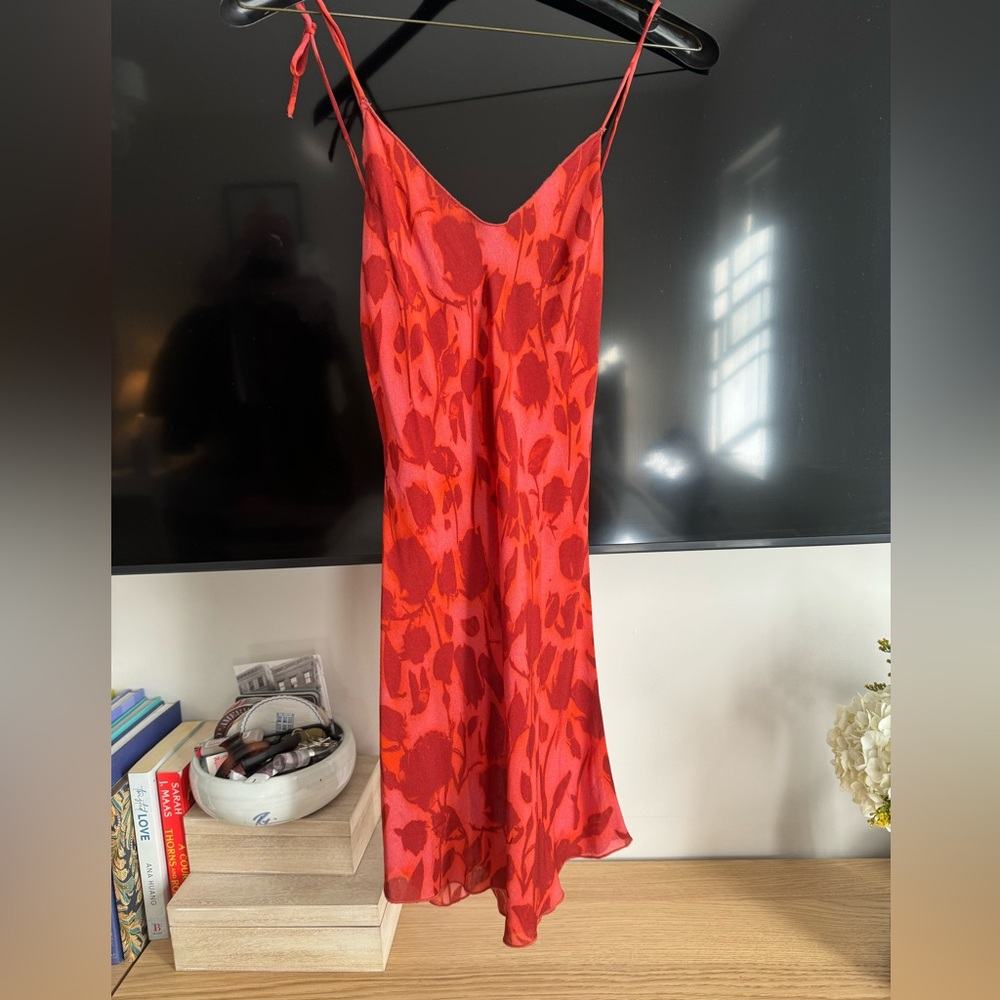 Realisation Par silk slip mini dress